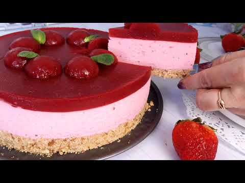 Recette du Cheesecake a la fraise sans cuisson  !!