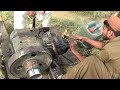 Peter Diesel Engine Start up agriculture system in  rural area old diesel engine