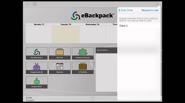 Use an eBackpack Join Code on Your iPad