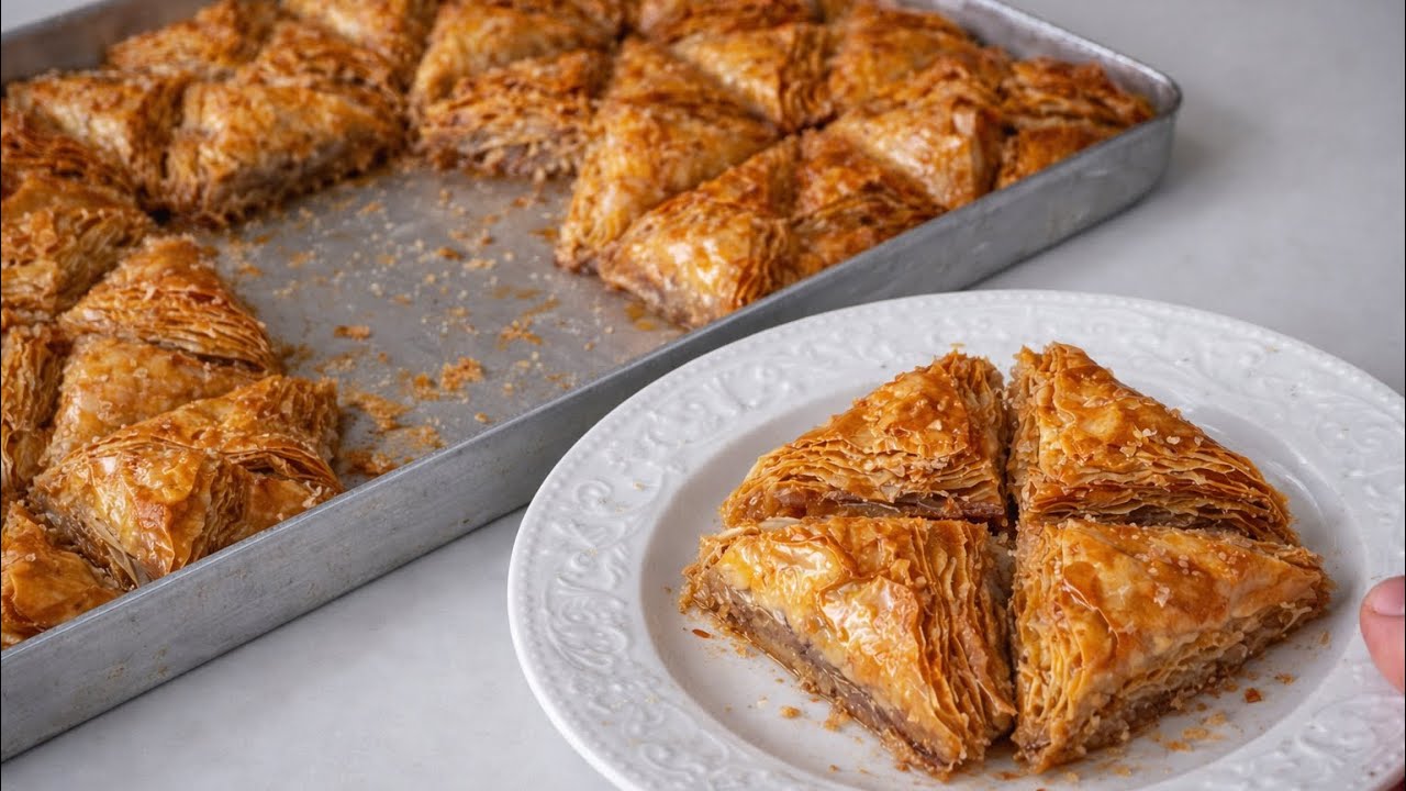 Bu tatlının yapımına herkes hayran kaldı yiyenler tarif istedi muska çıtır baklava 