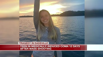 Teen in medically induced coma 12 days after mass shooting