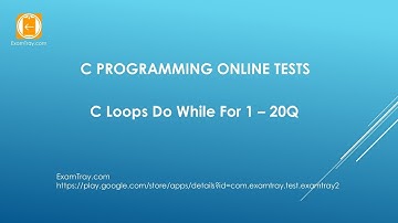 10. C Programming Loops Do While For Online Test 1 [ Interview Questions ]