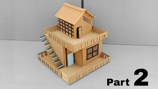 DIY Beautiful Cardboard House Disign | Watch Part #beautifulhousedesign #cardbordart #cardboardhouse