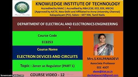 EDC U1 L8 V1- Zener as Requlator (PART 1)