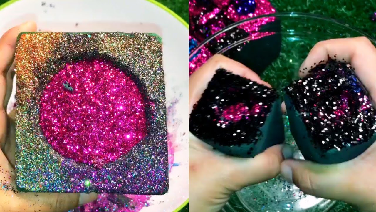 Satisfying Floral Foam Glitter Bomb Compilation [issafloralfoam
