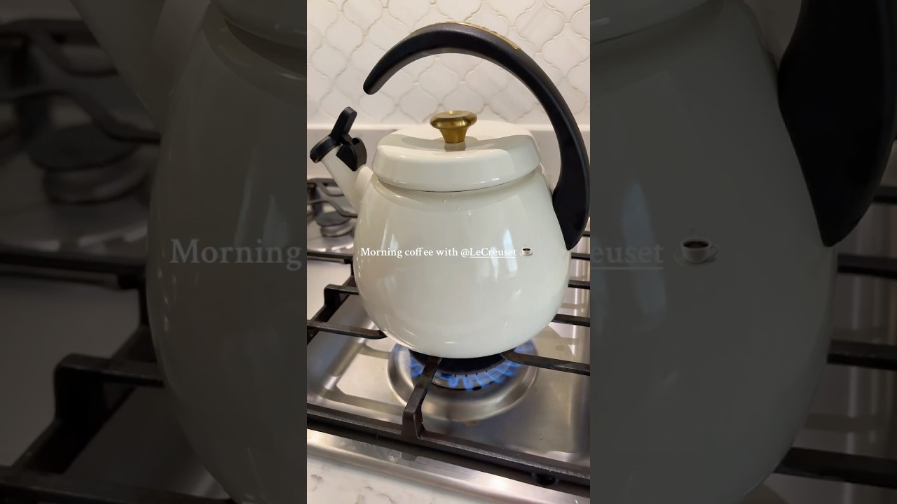 Morning vibe with my new tea kettle from 