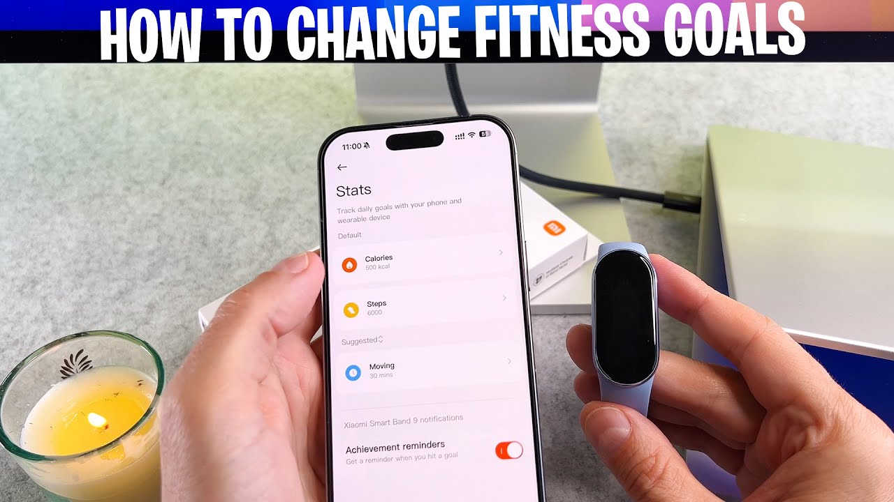 How To Change Fitness Goals Xiaomi Smart Band 9 - Steps Calories Moving ...