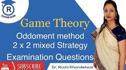#3 Oddoment | Arithmetic Method | Game Theory | Exam Questions | Dr. Ruchi Khandelwal