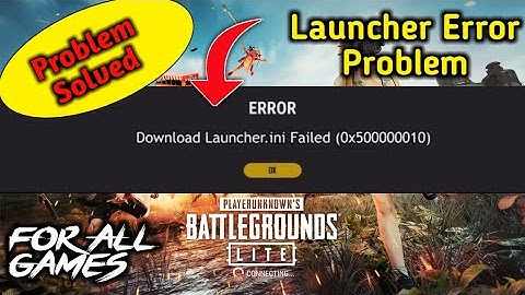 LAUNCHER ERROR problem of PUBG LITE | Launcher error problem solution | PUBG LITE problem solution
