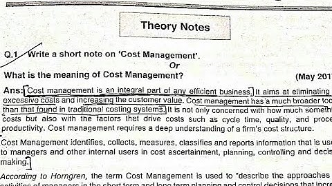 Introduction to cost management | Strategic Management full explanation in Hindi Bcom 4th semester