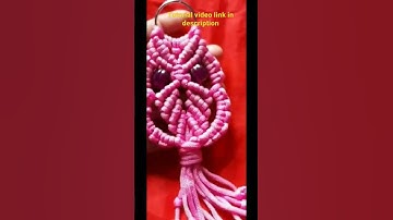 DIY Macrame Mini Owl Ornament hanging | Macrame keychain #shorts #macramecraft #Meghnahome&carfts