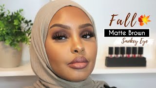 FALL INSPIRED MATTE BROWN SMOKEY EYE TUTORIAL Fall Inspired Eyeshadow Tutorial Matte Orange Brown Smokey Eye