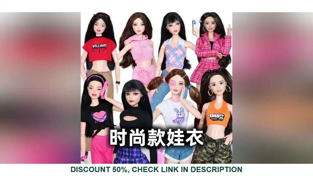 Fashion clothing set / candy color 30cm doll top skirt pant clothes suit outfit for 1/6 Xinyi FR ST