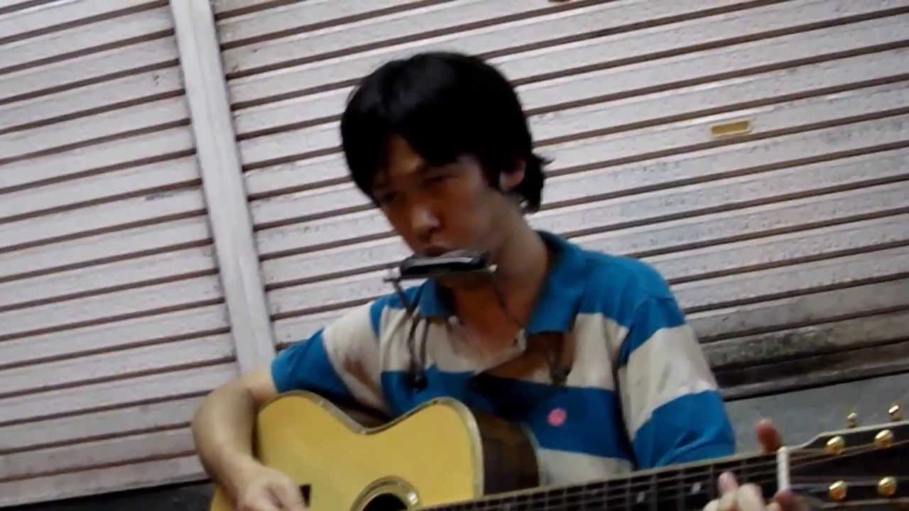 路上ライブ　　「サンボマスター　全ての夜と全ての朝にタンバリンを鳴らすのだ」をカバーしました