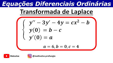 EDO: TRANSFORMADA DE LAPLACE na resolução de um PVI de segunda ordem (Novo vídeo).