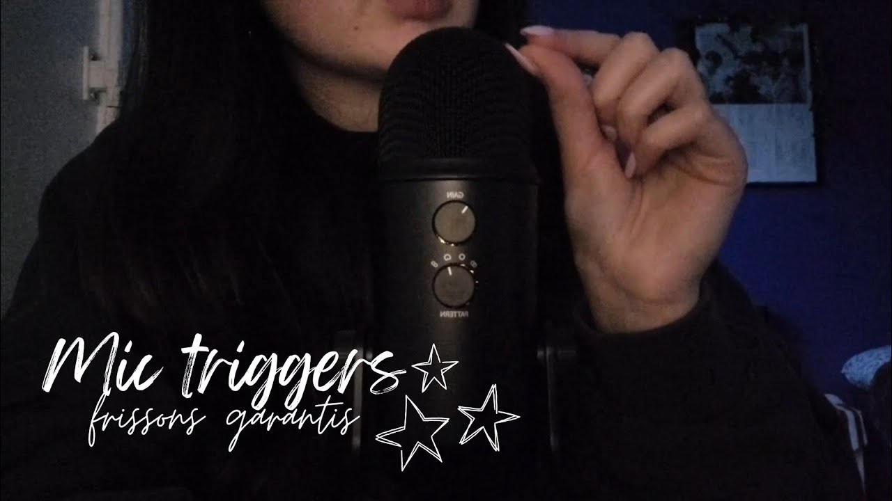 ASMR 100% Mic Triggers (bruit d'orage, mic brushing) 🌩️ (repost)