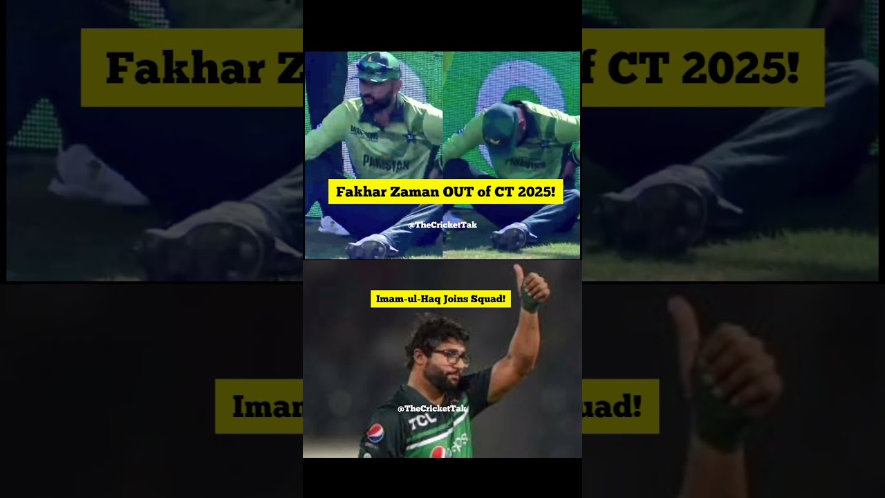 Fakhar Zaman OUT of Champions Trophy | Imam-ul-Haq Replaces Him | 