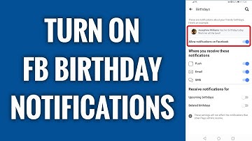 How To Turn On Facebook Birthday Notifications