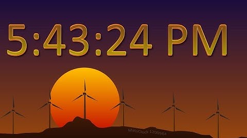 MatsClock 120096a - Free Windmill PowerPoint Digital Clock PPT Timer