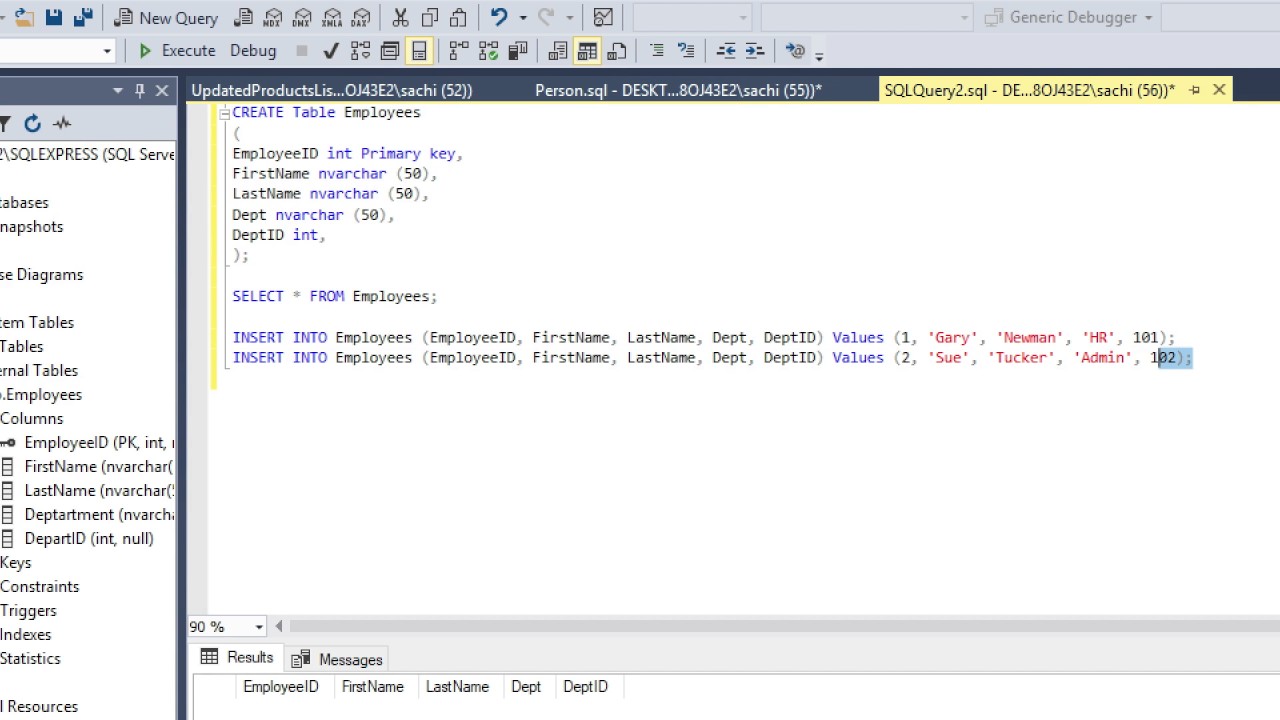 Sql How To Create A Database Table And Insert Values Into Columns Youtube