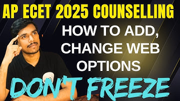 AP ECET WEB OPTIONS PROCESS| HOW TO GIVE AP ECET WEB OPTIONS 2025|