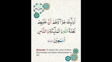 Learn Tajweed of Surah Al-Imran 86-87 (آيات الحفظ)  سورة العمران -  تعلم التجويد  - Rules + Practice
