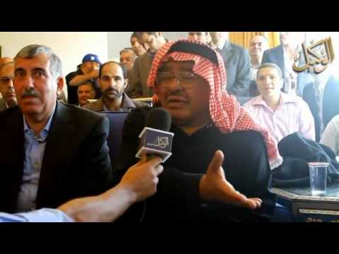 رد عبدالرؤوف الروابده على المتظاهرين امام منزله