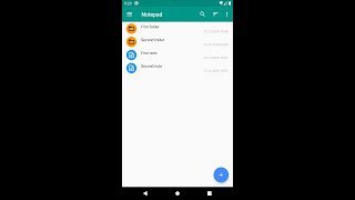 Note encryption overview in the Notepad Android application screenshot 2