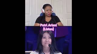 Reaction - Putri Ariani Cover - Listen by Beyoncé #shorts #putriariani #listen #indonesia