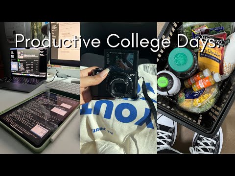 STUDY VLOG | realistic & productive college days, catching up on lectures, online school
