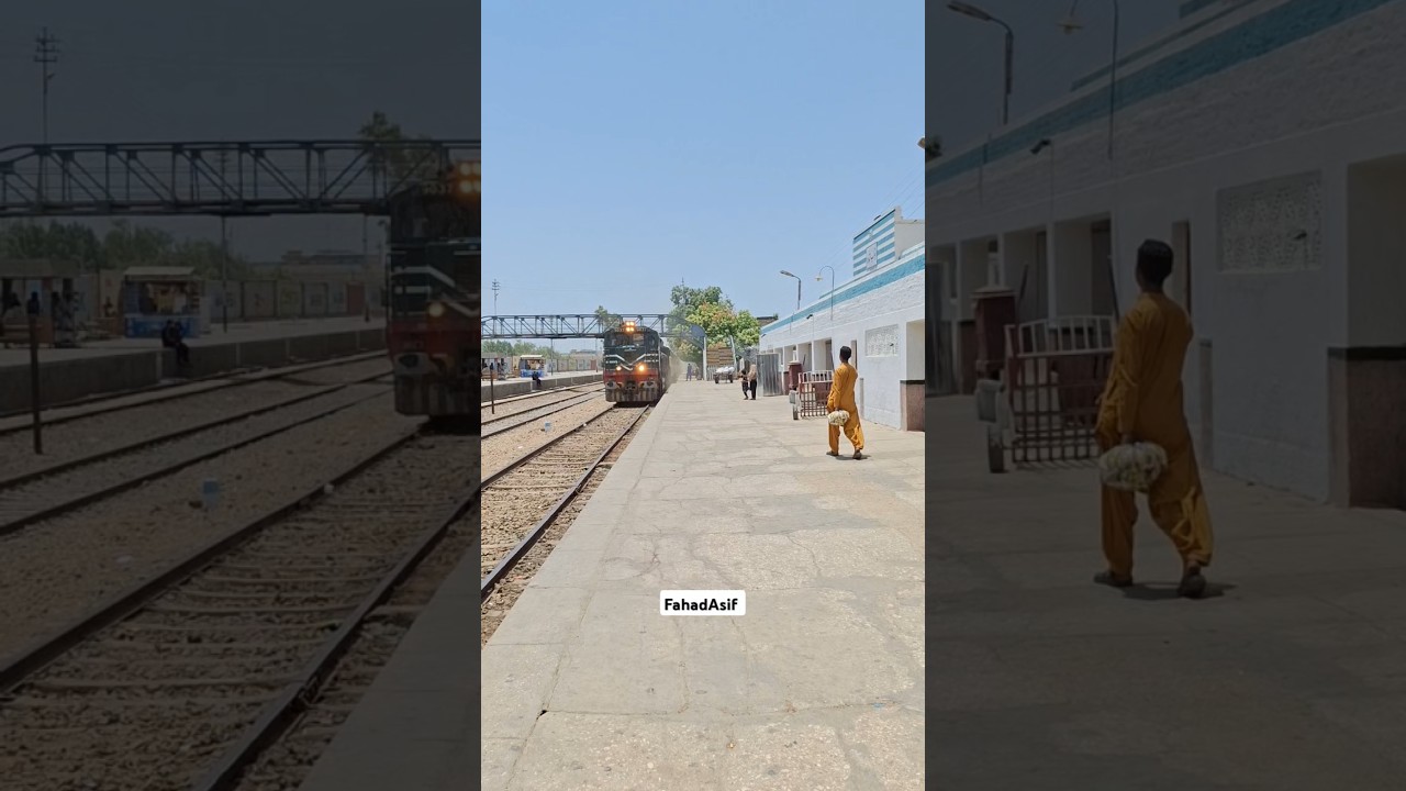 27up Shalimar Express arriving Nawabshah Railway Station, The heart of Sindh Province