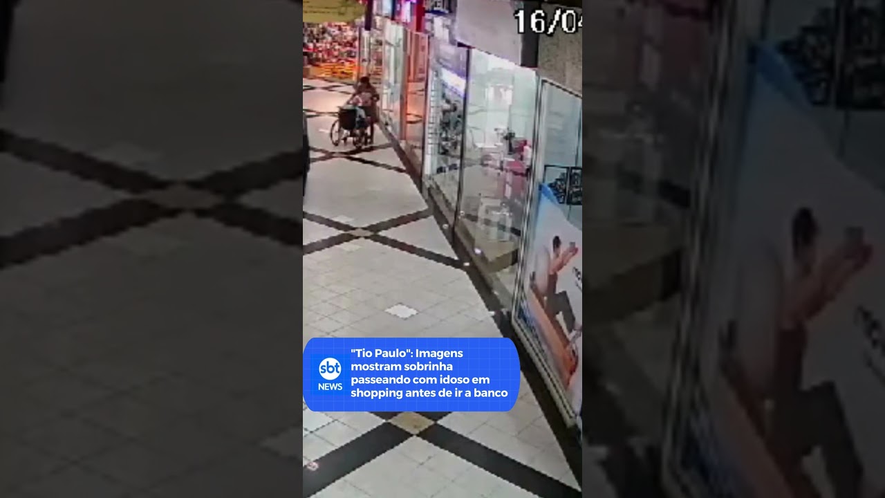 “Tio Paulo”: Imagens mostram sobrinha passeando com idoso em shopping antes de ir a banco