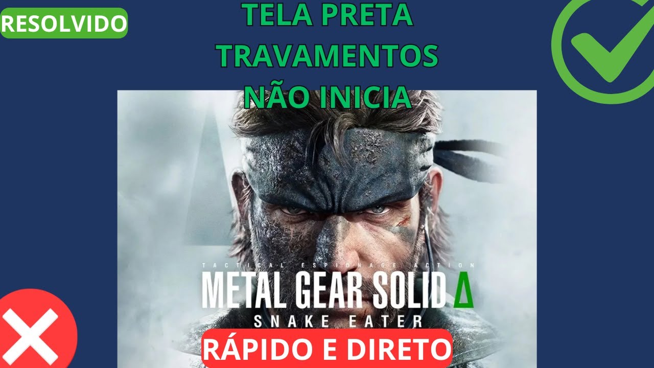 Corrigir METAL GEAR SOLID SNAKE EATER - Travando/Tela preta - YouTube