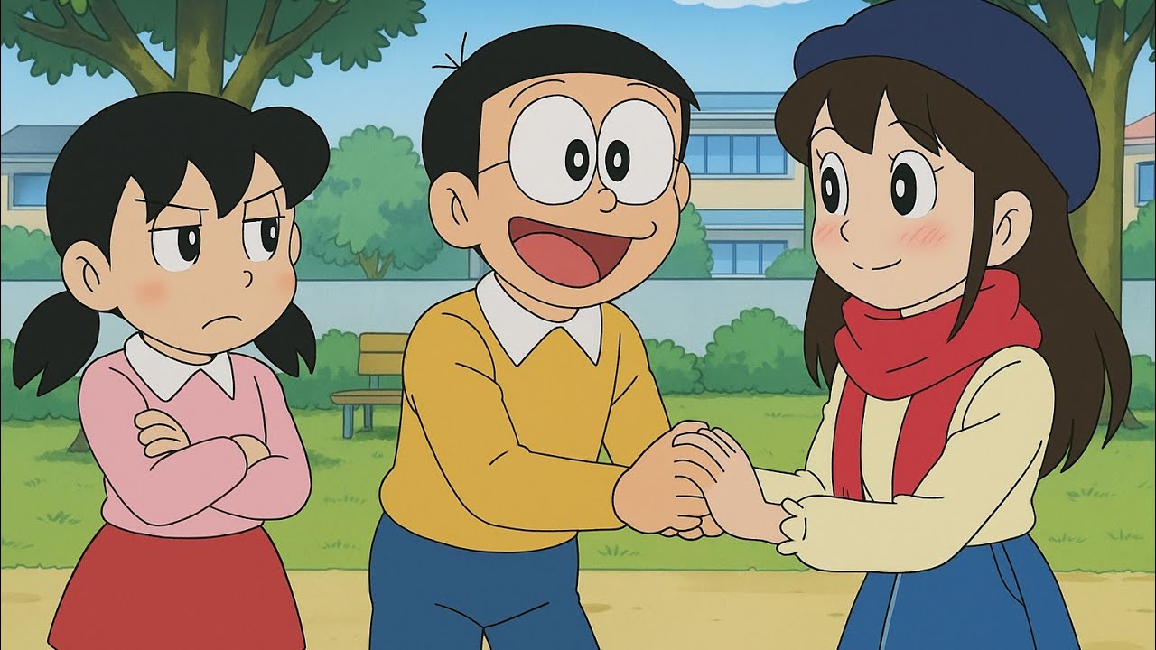 Los celos de Shizuka y Roboko, (Doraemon)