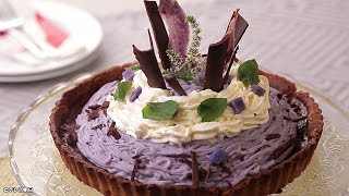 じゃがいもの食感も♪紫じゃがいものモンブランタルトMont Blanc tart purple potatoes(1)