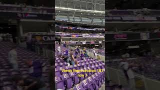 Views from Section 101 Row 7 at US BANK STADIUM. Minnesota Vikings vs Indianapolis Colts pregame
