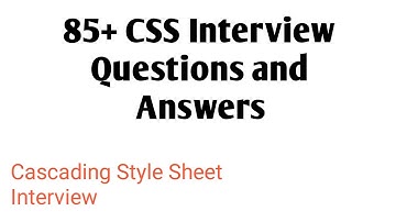 CSS Interview Questions and Answers