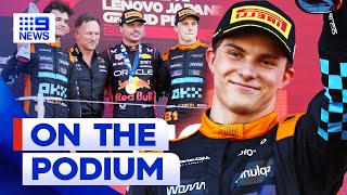 Oscar Piastri claims first podium of his Formula 1 career  | 9 News Australia