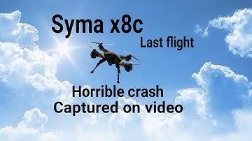 Horrible crash caught on video Syma x8c drone shot out of the sky