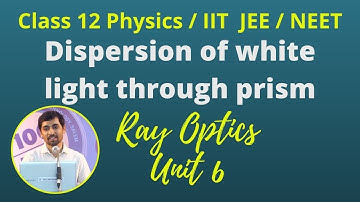 Dispersion of whitelight through prism -  Ray Optics Unit 6 Class 12 Physics