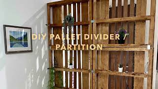 DIY Wood Pallet Partition -Easy!!
