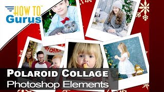 How You Can Make a Polaroid Photo Collage Christmas Card in Photoshop Elements screenshot 3