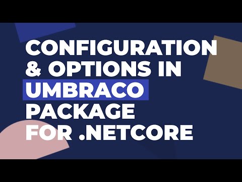 Configuration & Options in Umbraco package for .NETCore