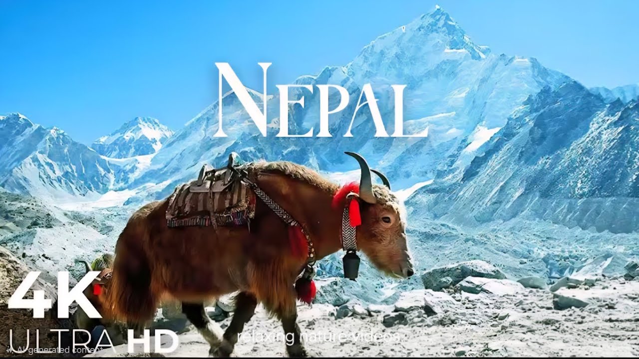 NEPAL 4K HDR  THE COUNTY home to everest and himalayas. Relaxing nature video.