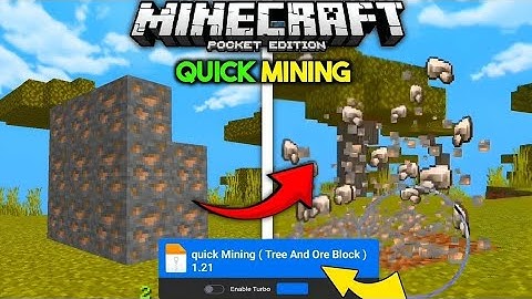 Minecraft PE 1.21+ Quick Mining Addon | Mine & Cut Trees Instantly