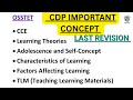 CDP IMPORTANT CONCEPT LAST REVISION PYQ BASED #osstet#osstetcdp