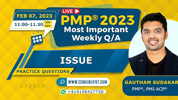 Issue PMP questions – Live Q&A (Feb 07 -2023 with EDUHUBSPOT)