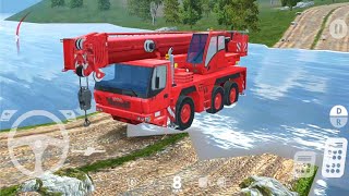 Driving Heavy Crane To Construction Site | Heavy Machines & Mining Simulator Android Gameplay HD screenshot 4