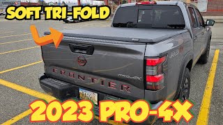 2023 Nissan Frontier Pro-4x Tonneau Cover Install & Review *Bison Soft Tri-Fold*