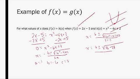 [SL]Finding x when f(x)=g(x) - Points of Intersection of two Functions